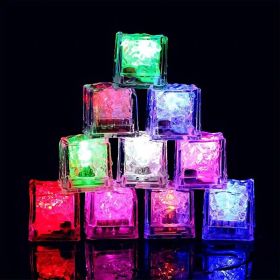 12pcs New Year Colorful Magic Glowing Ice Cubes; Which Can Be Used For Bathroom Water Play Toys; Birthday Party; Room Decoration; Home Decoration