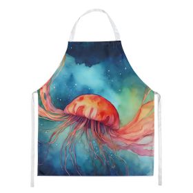 Jellyfish Apron Cooking Kitchen Server Baking Crafts Gardening for Adult Women Men, Unisex, Large, Multicolor (Default: Default)